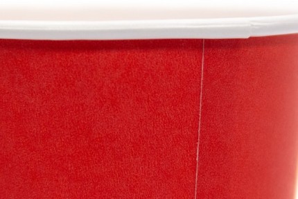 Бумажный стакан 250 мл (макс. 280 мл), однослойный, d=80мм, красный